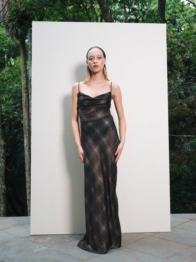 Vestido Selina Dourado