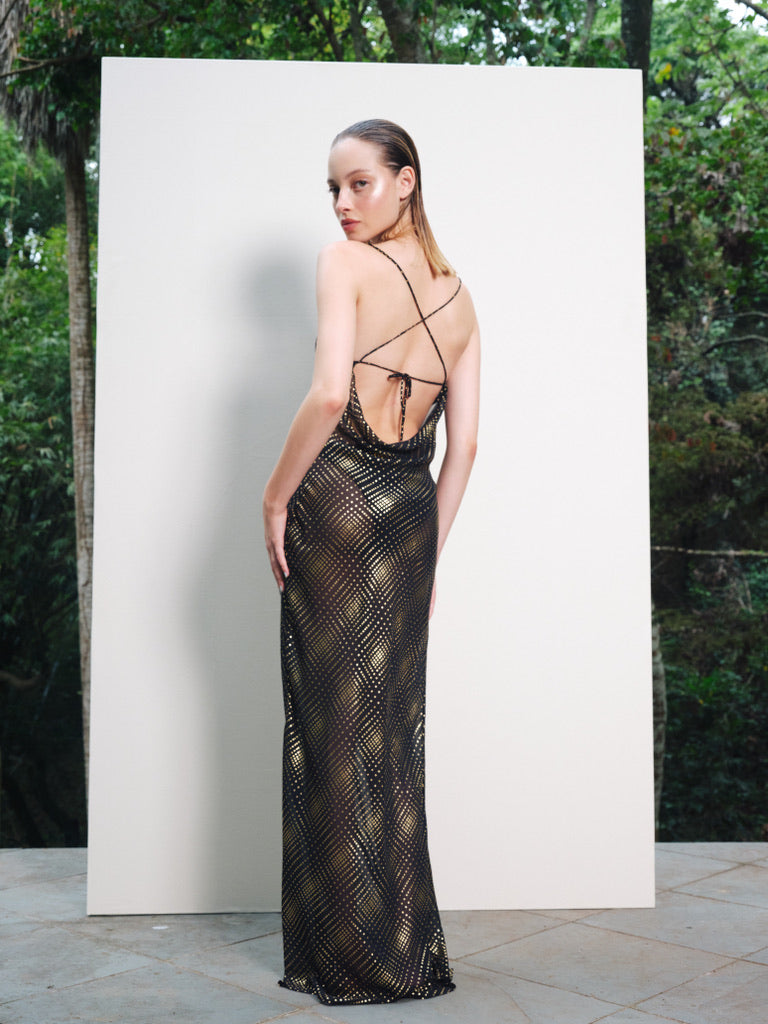 Vestido Selina Dourado