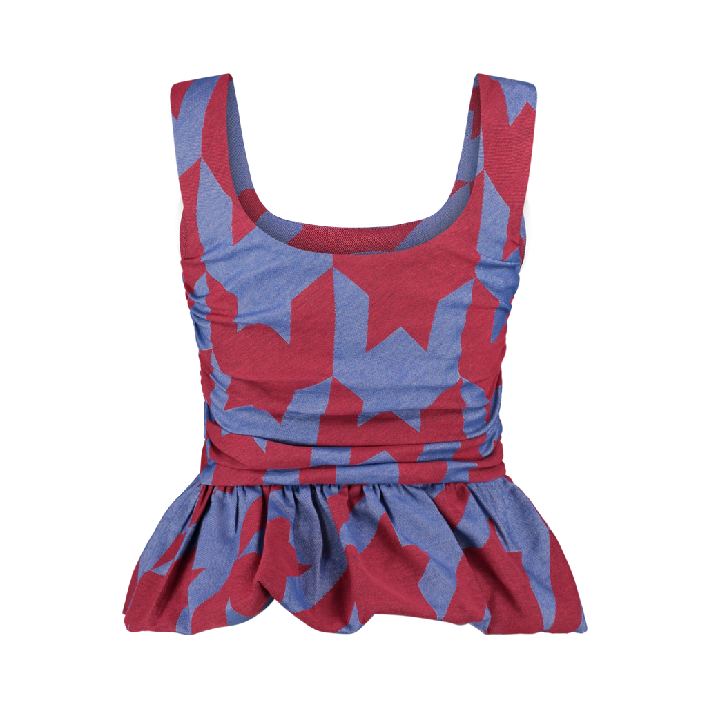 Loop Top Vermelho & Azul