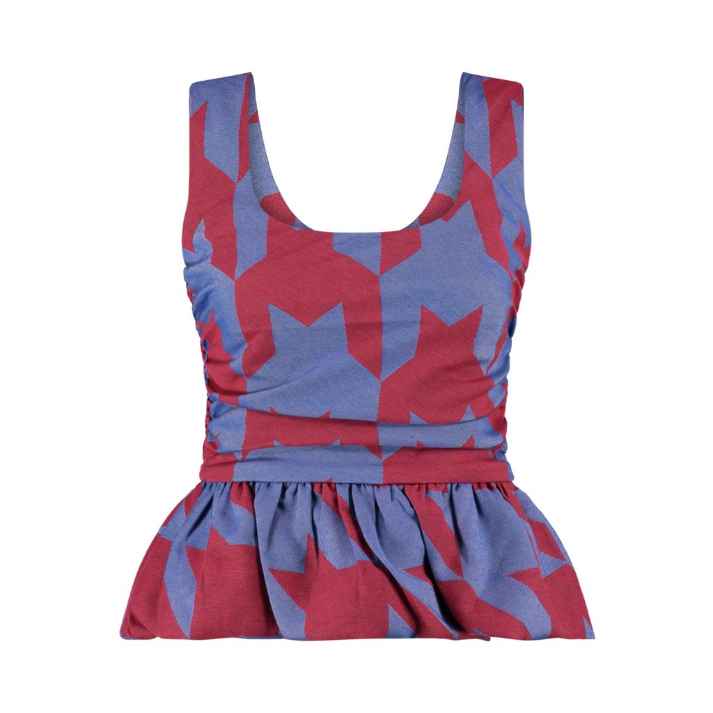 Loop Top Vermelho & Azul